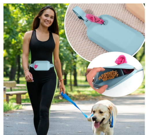 Silicone Portable Dog Treat Bag Pet food bag