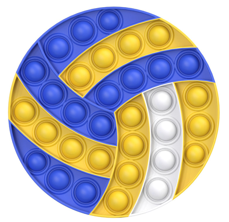 Sports Silicone push pop fidget sensory toy