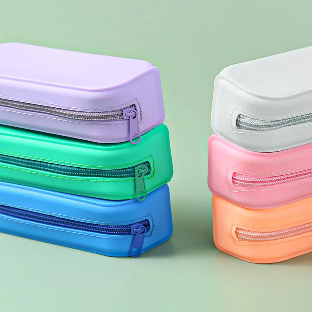 Custom Logo Silicone Pencil Case Holder Box Organizer