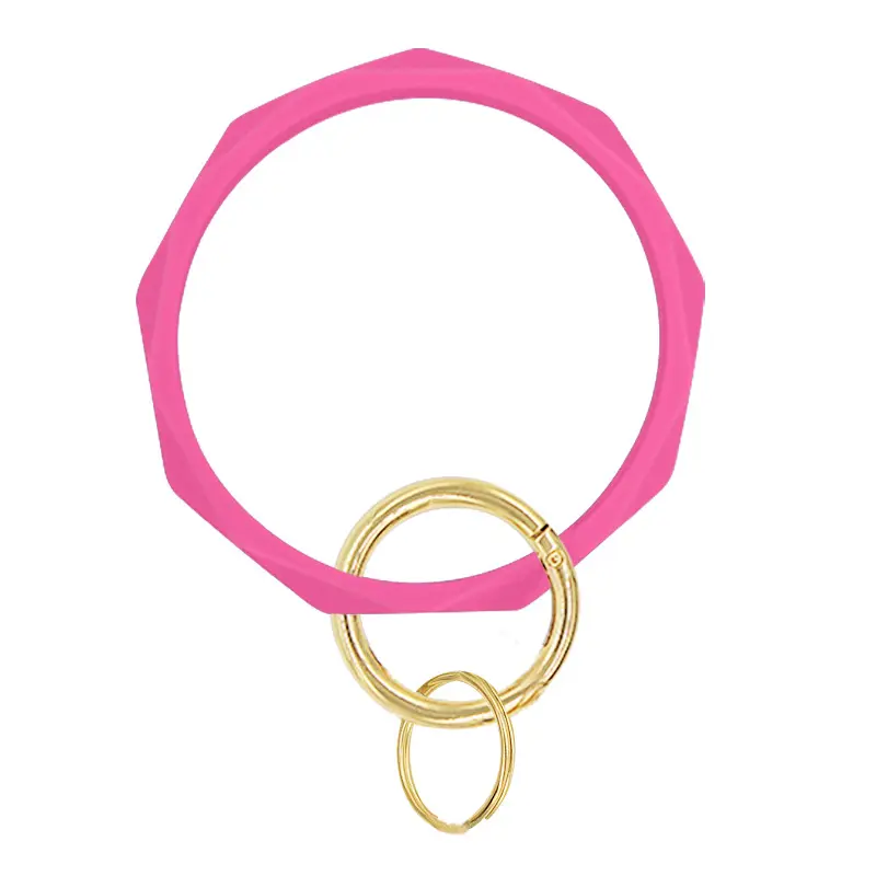 Silicone Big Key Ring Geometry Shaped Keychain