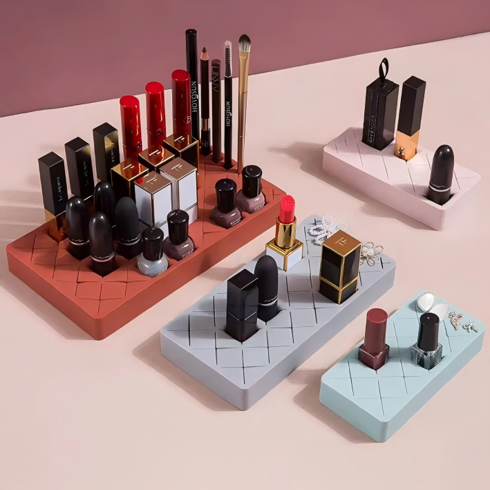 Silicone Lipsticks Holder Makeup Display Case