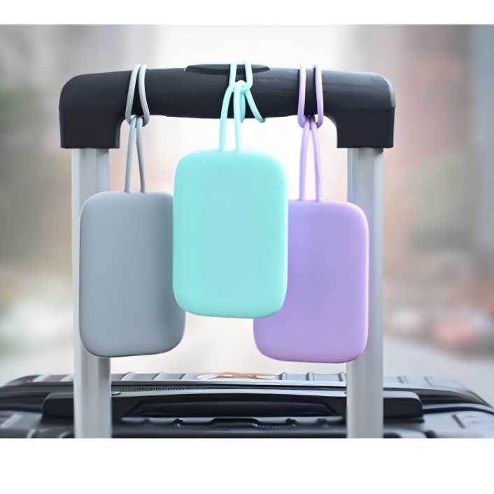 Custom silicone luggage tag with Name ID Card