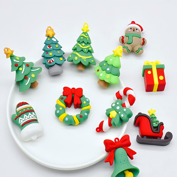 Christmas 3D  snowman Keychain  soft rubber keying