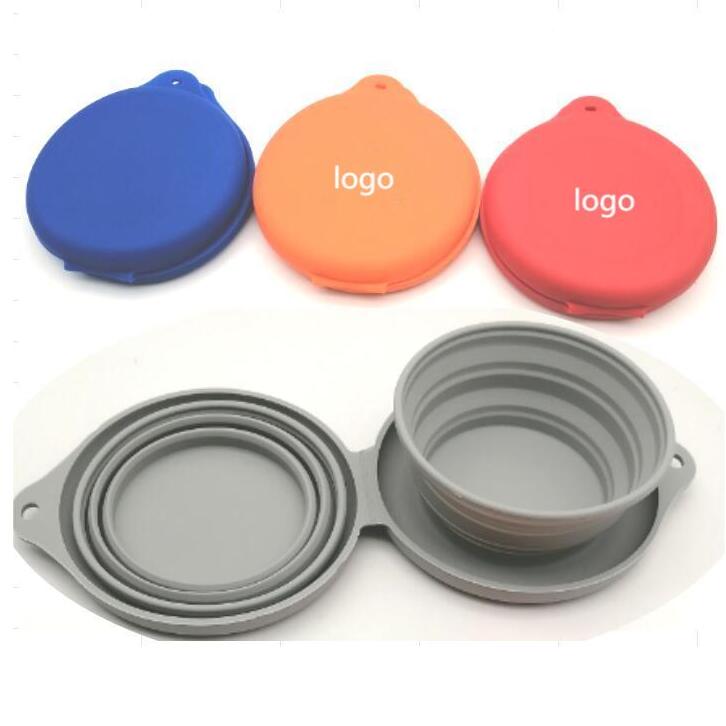 Portable Collapsible 2 in 1 Dog Feeding Bowl with Carabiner