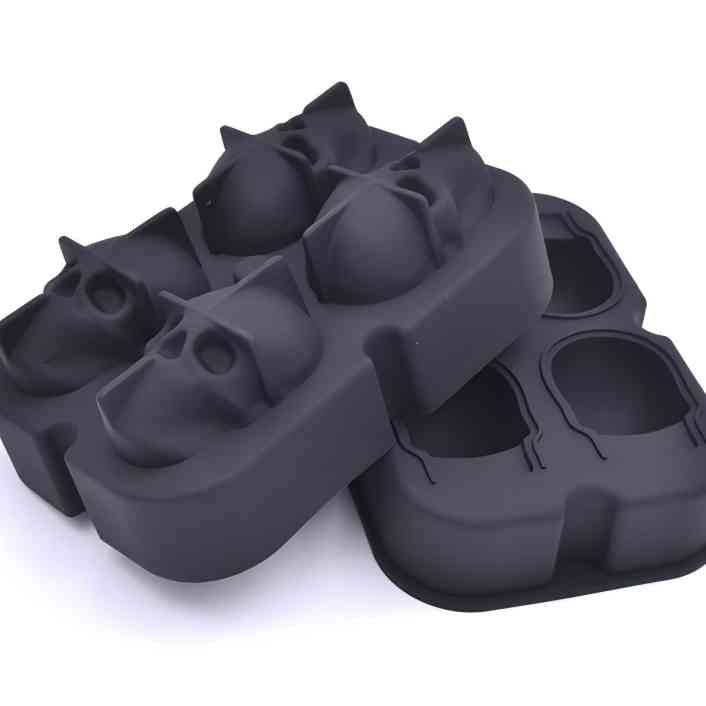 Skull Ice Mold 4 Cavity Silicone Skull Ice Maker